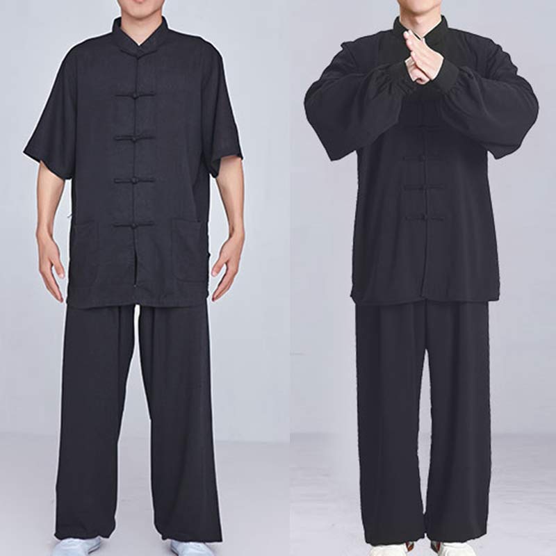 Meditation Zen Prayer Spiritual Tai Chi Qigong Practice Unisex Embroidery Clothing Set