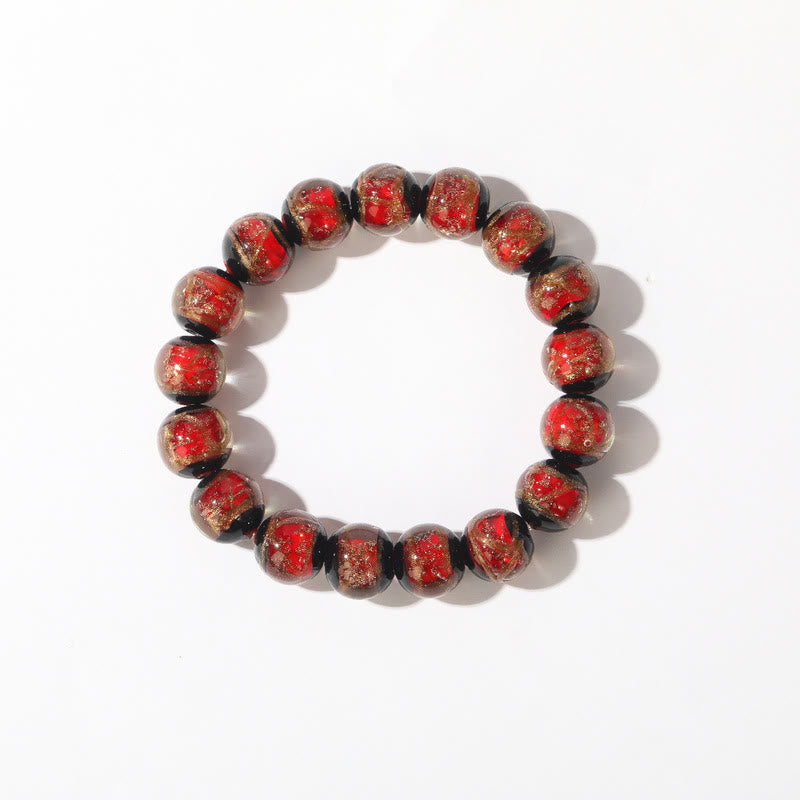 Tibetan Classic Liuli Glass Bead Luck Wealth Bracelet