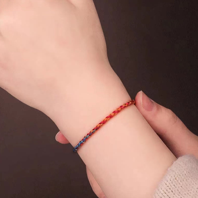 Handcrafted Multi-Color Braided Red String Bracelet for Children and Adults