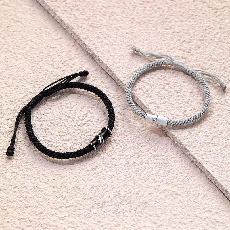 Bamboo Pattern Healing Couple Rope Bracelet