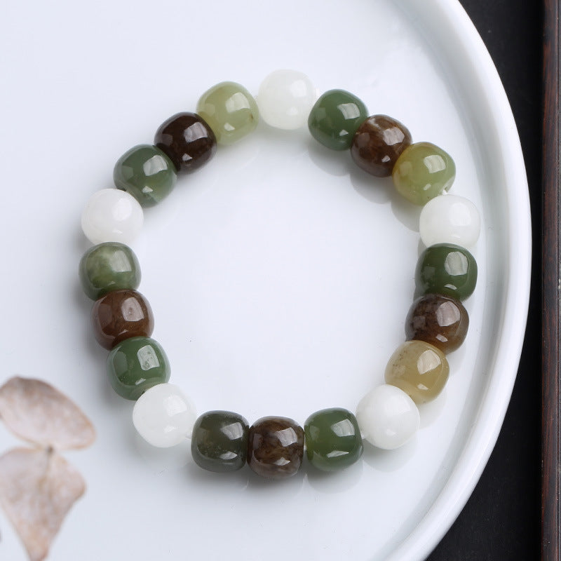 Gradient Jade Luck Blessing Bracelet