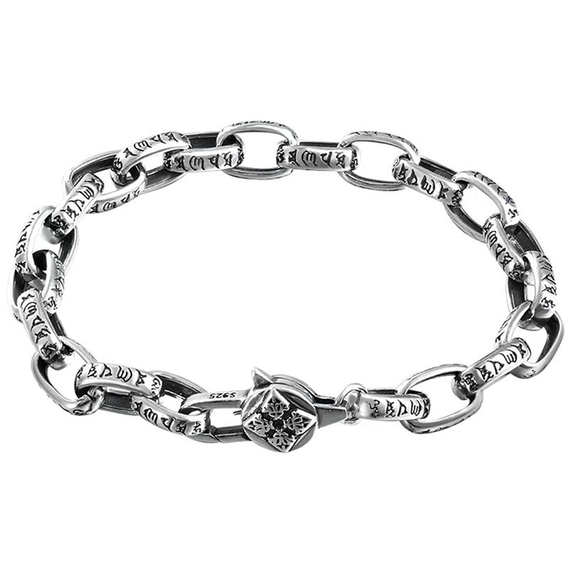 Hand-Engraved Copper Om Mani Padme Hum Vajra Mantra Bracelet