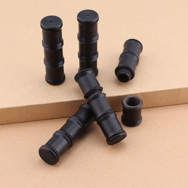 Ebony Wood Bamboo Pattern Ghau Prayer Box Peace Necklace Pendant