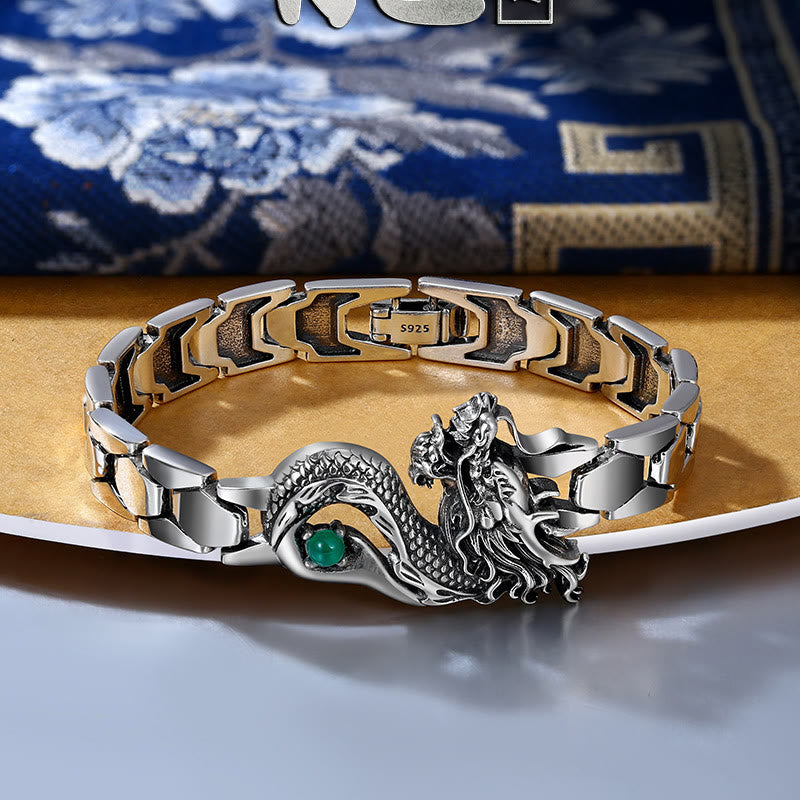 Vintage Dragon Pattern Engraved Success Bracelet