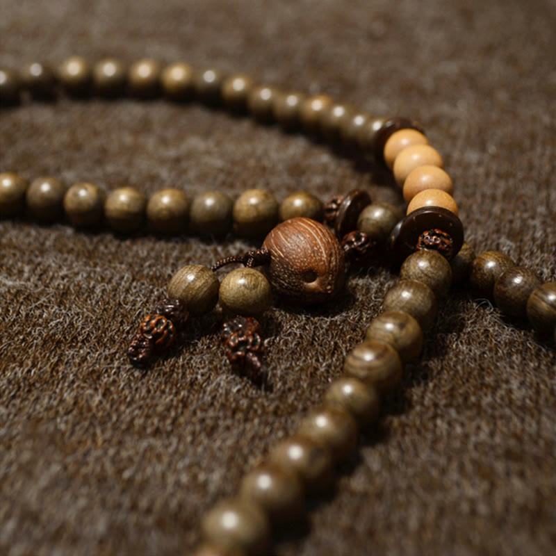Tibetan Aromatic Sandalwood Multi-Wrap 108 Beads Meditation Mala Bracelet