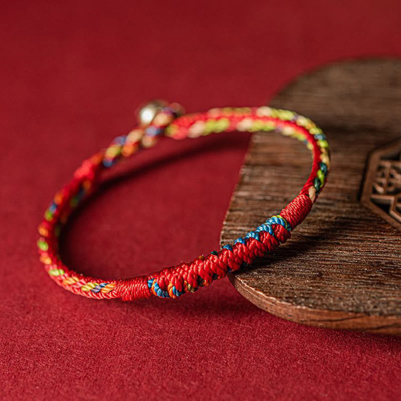 Handmade Five Elements Thread and Red String Braided Bracelet