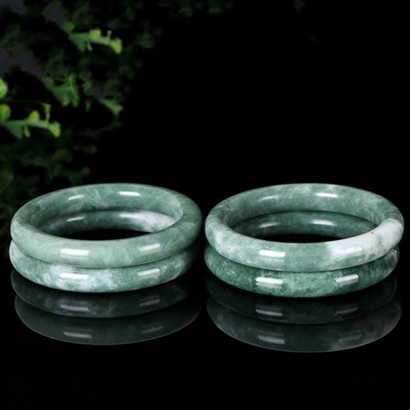 Natural Jade Luck Abundance Bangle Bracelet
