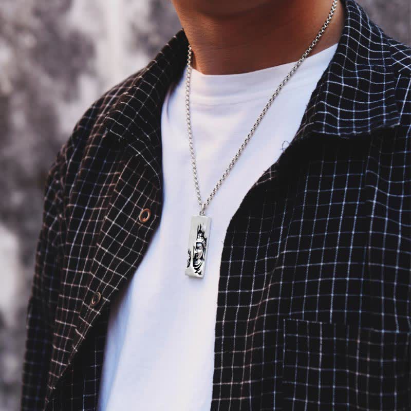 Tathagata Buddha Strength Protection Amulet Lucky Pendant Necklace