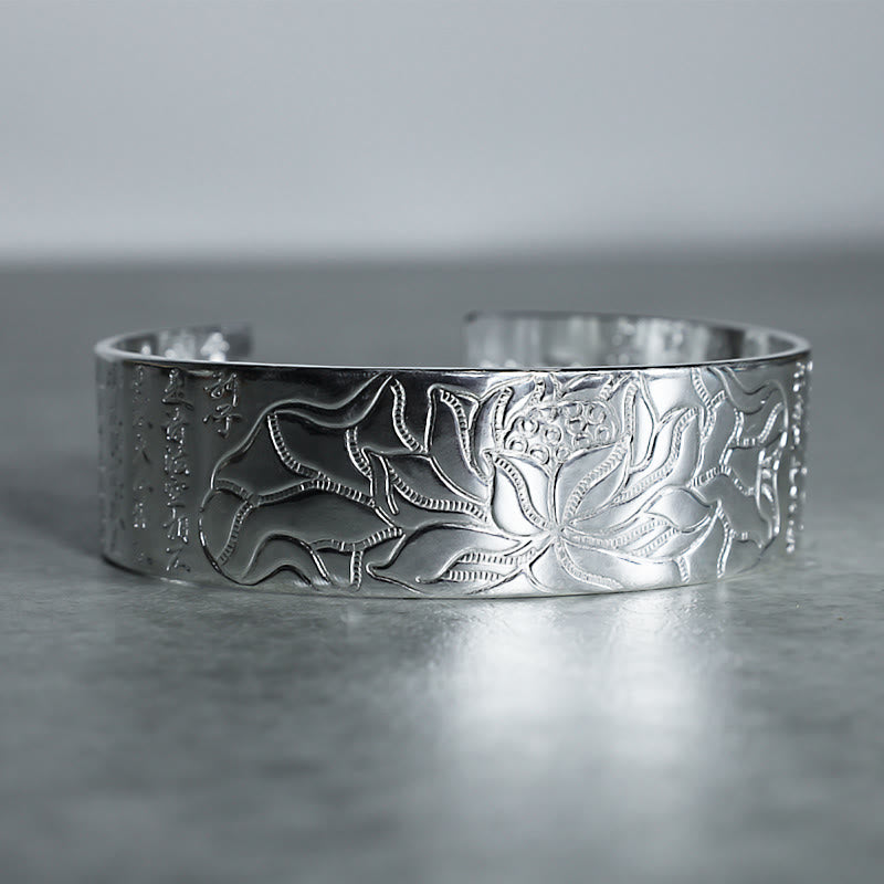 Tibetan Lotus White Copper Luck Bracelet