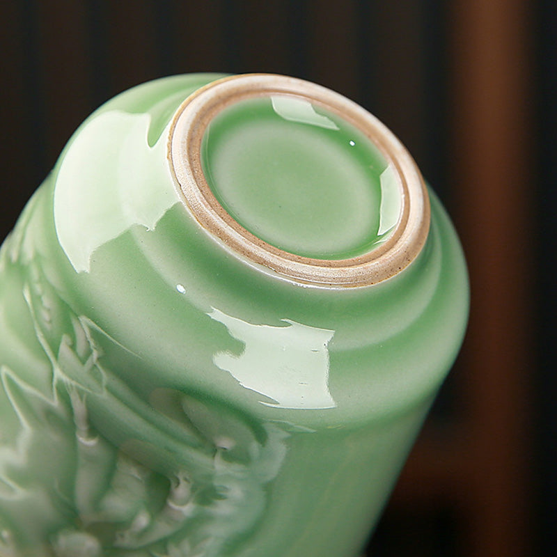 Trees Pavilion Mountains Rivers Pine Ceramic Teacup Kung Fu Tea Cup