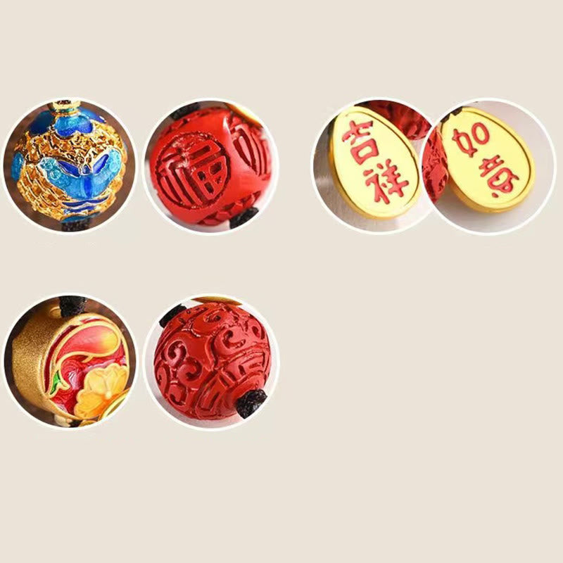 Fu Character Blessing Ruyi Charm Key Chain