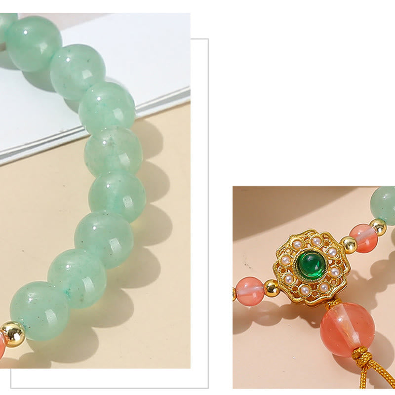 Green Aventurine Luck Bead Tassel Bracelet