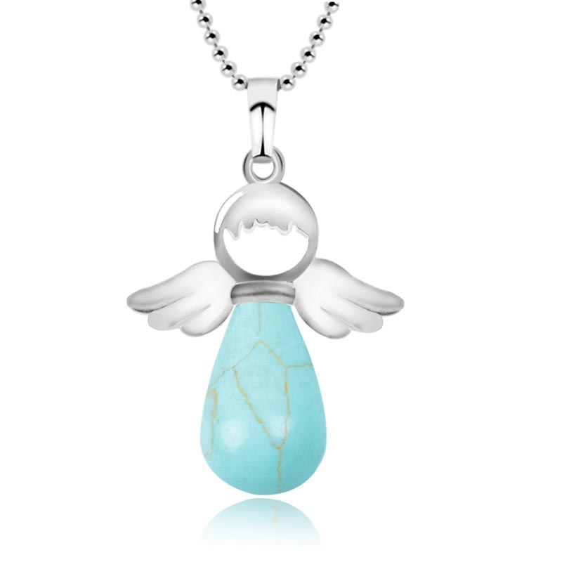 Little Angel Wings Natural Crystal Luck Necklace Pendant (Extra 35% Off | USE CODE: FS35)