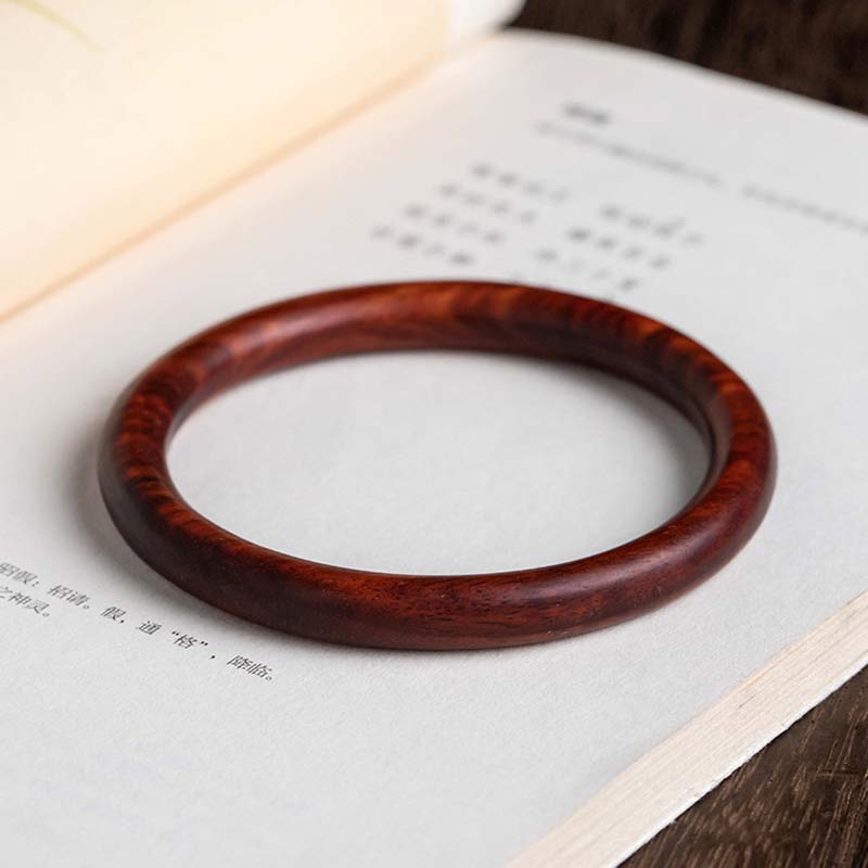 Tibetan Small Leaf Red Sandalwood Ebony Green Sandalwood Protection Bracelet Bangle