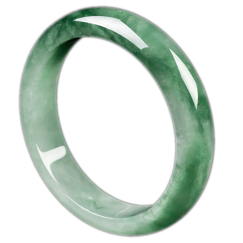 Natural Jade Fortune Blessing Bangle Bracelet