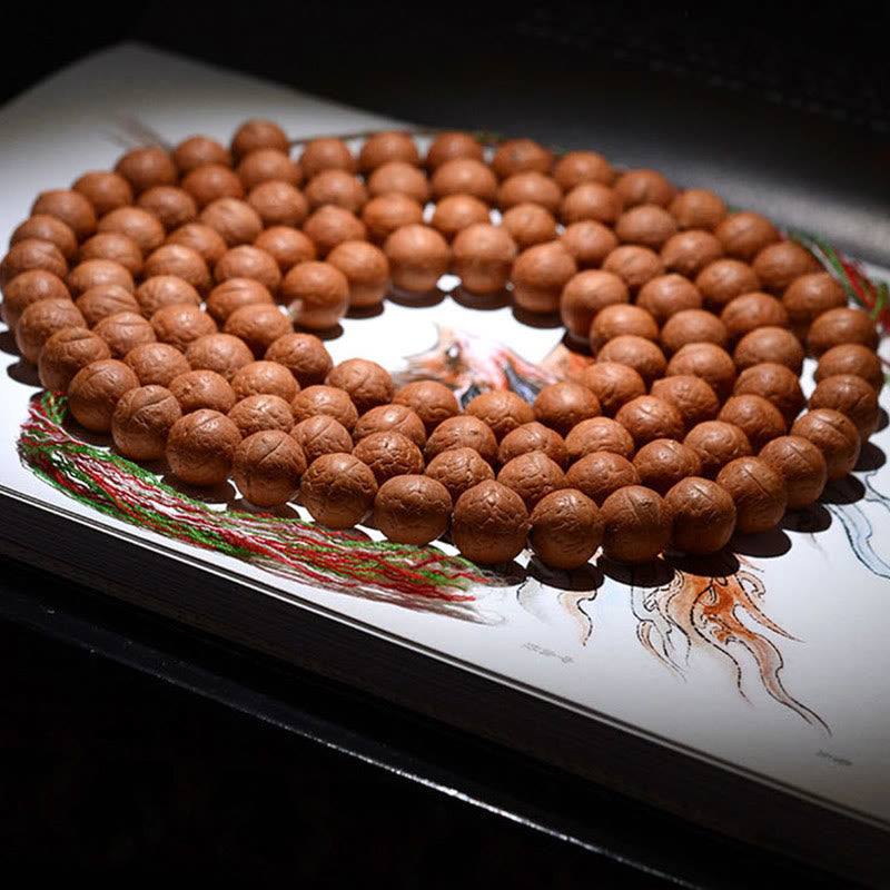 Handmade Nepal 108 Bodhi Seed Mala Tassel Bracelet