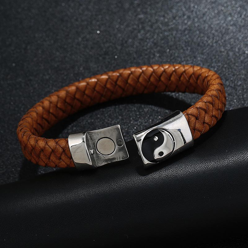 Minimalist Yin Yang Titanium Steel Unisex Balance Bracelet