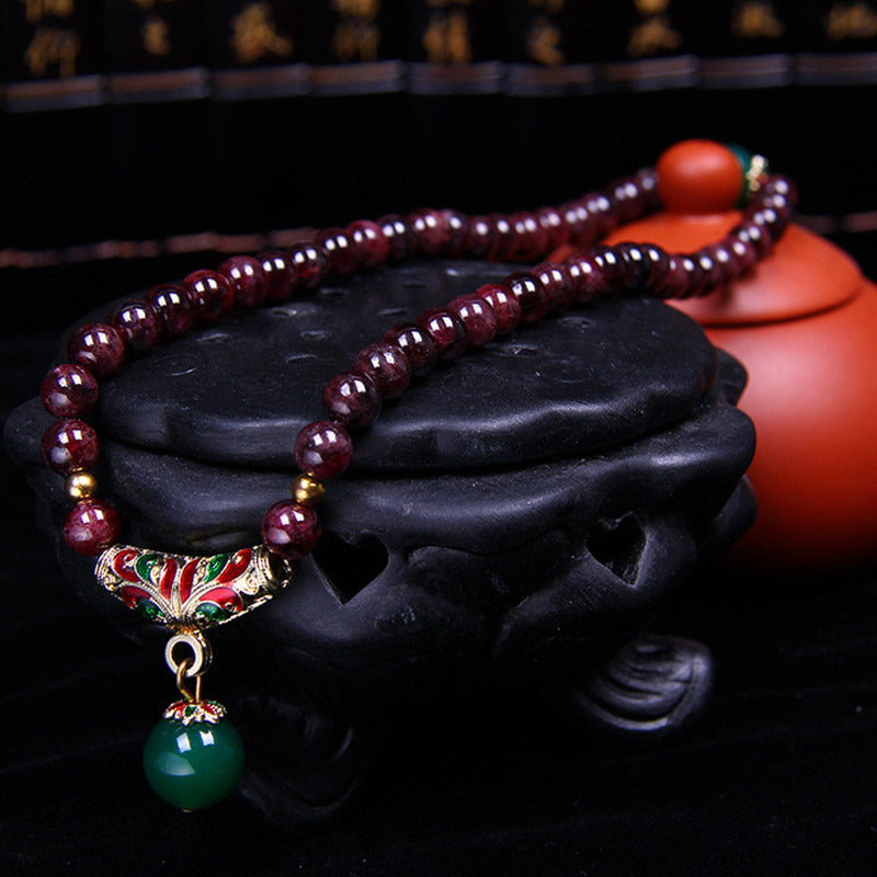 Natural Garnet Blessing Bracelet