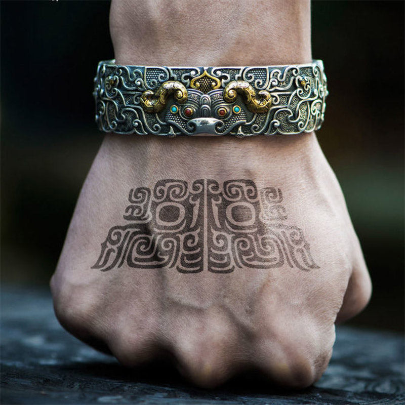 FengShui Engraving PiXiu Blessing Bracelet Bangle