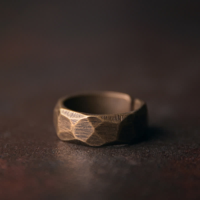 Tibetan Simple Design Copper Wealth Ring