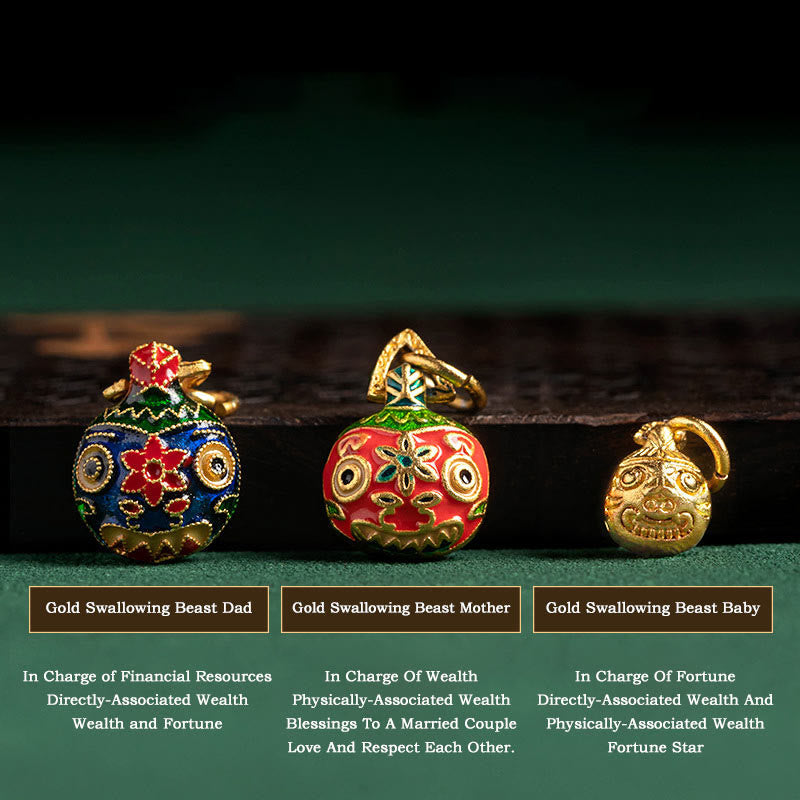 Natural Pearl Cinnabar Money Bag Bell Gold Swallowing Beast Dancing Lion Healing Phone Hanging Decoration