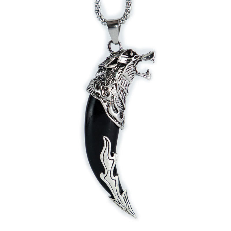 Imitation Wolf Tooth Titanium Steel Balance Necklace Pendant