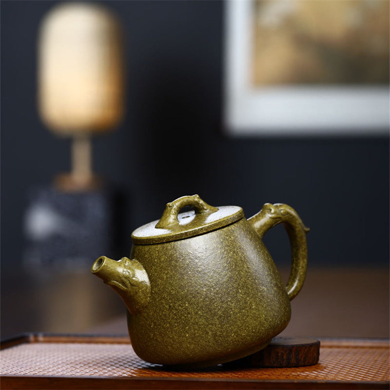 Yixing Semi-handmade Yellow Green Purple Clay Kung Fu Teapot 240ml