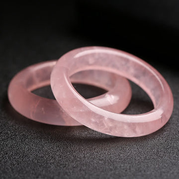 Natural Rose Quartz Love Caring Bracelet Bangle