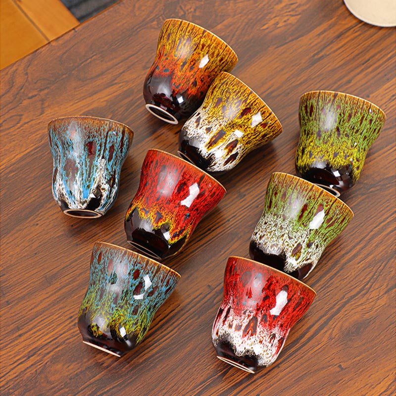 Vintage Kiln Change Design Ceramic Coffee Mug Tea Cup 150ml