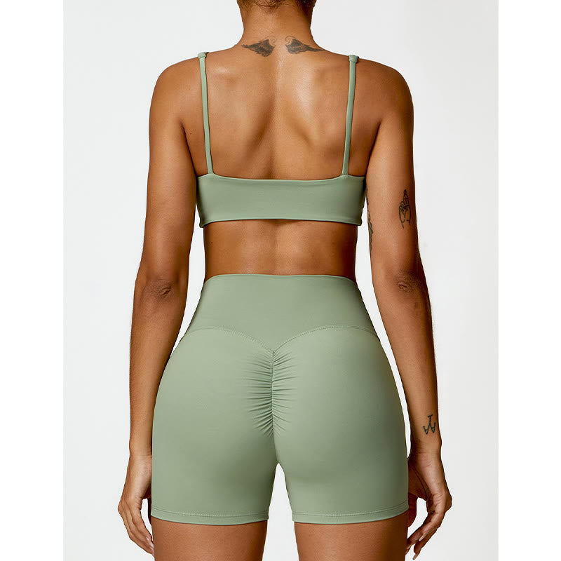 Breathable Stretch Backless Yoga Meditation 2-Piece Outfit