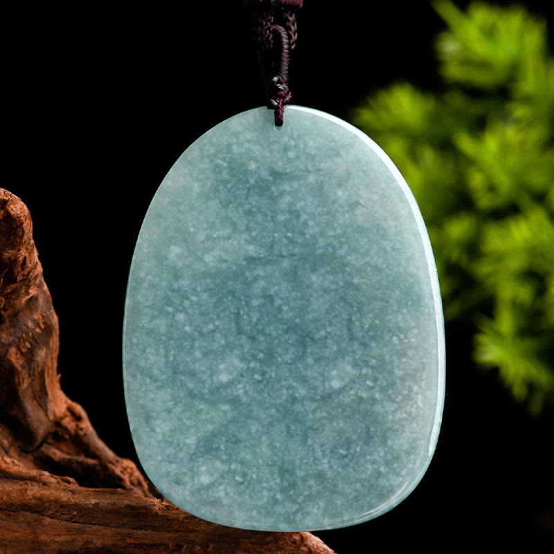 Natural Jade Ganesh Ganpati Elephant Protection Amulet Necklace Pendant