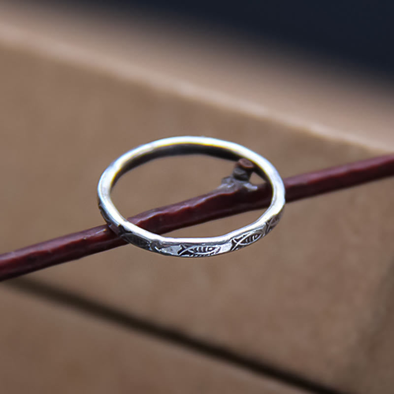 925 Sterling Silver Luck Koi Fish Wealth Ring