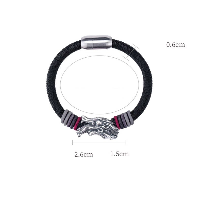 999 Sterling Silver Dragon Luck Handcrafted Braided Child Adult Bracelet