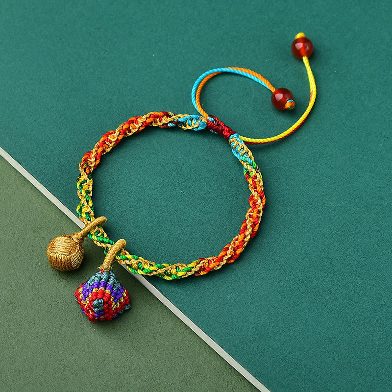Colorful Rope Luck Handcrafted Zongzi Charm Bracelet