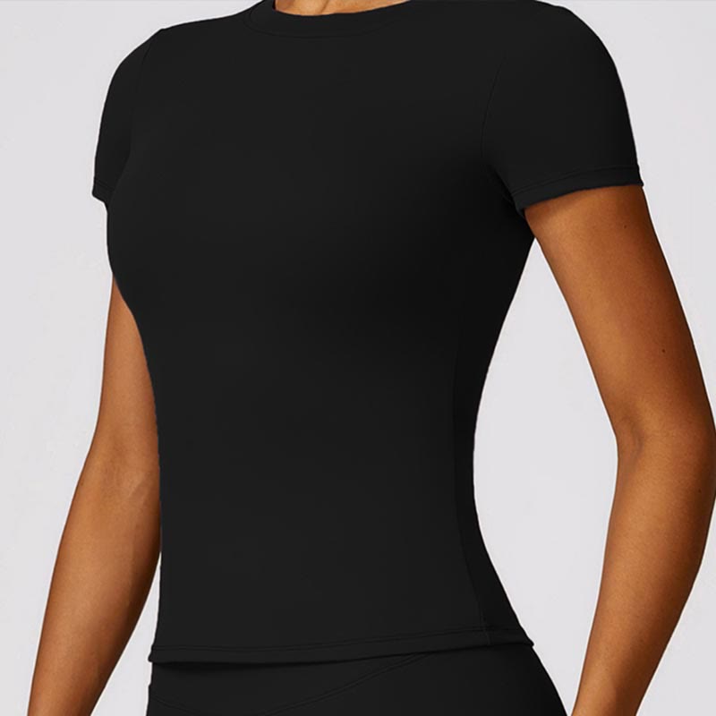 Women Short Sleeve T-Shirt Top High Waist Leggings Pants For Sports Yoga