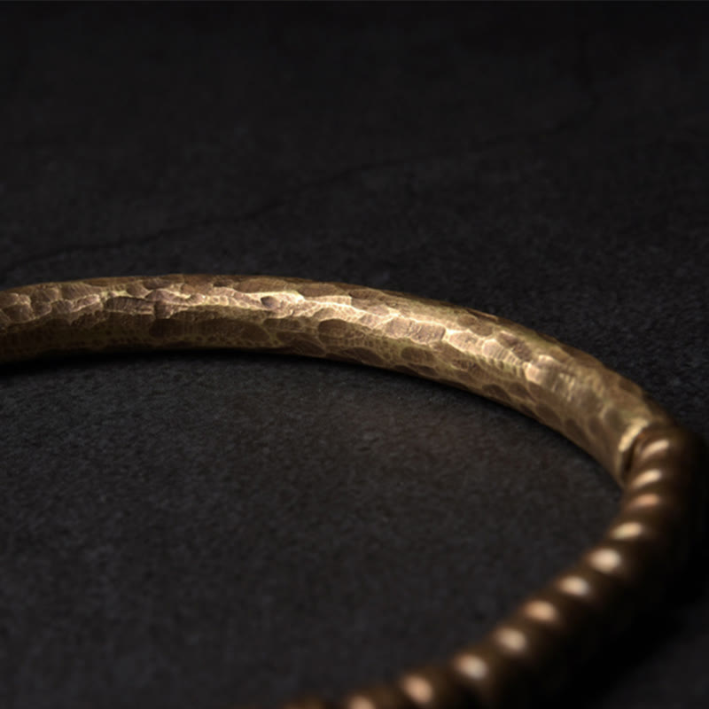 Simple Design Copper Brass Bead Luck Wealth Bracelet