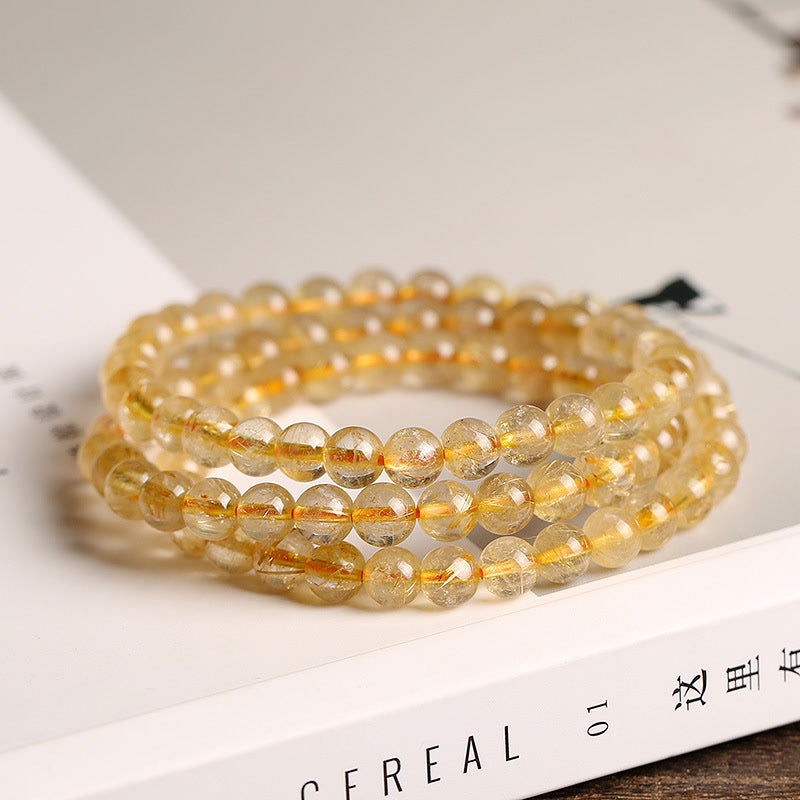 Natural Citrine Handmade Gemstone Energy Bracelet