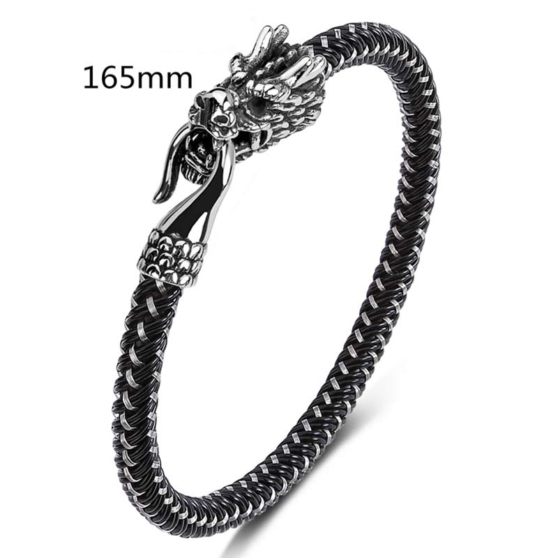 Dragon Titanium Steel Protection Luck Bracelet
