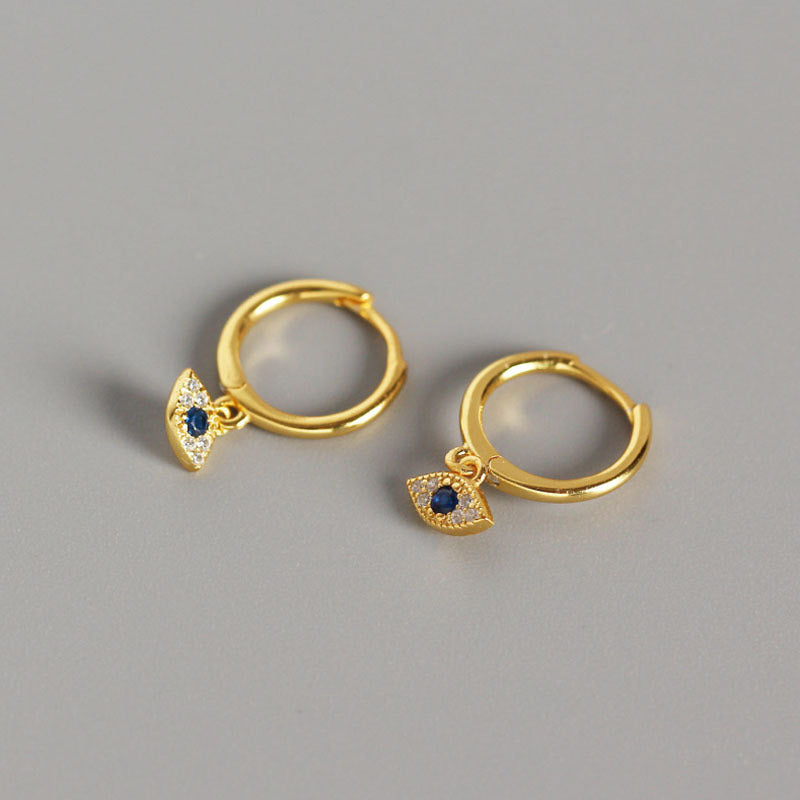 925 Sterling Silver Evil Eye Blessing Protection Stud Earrings