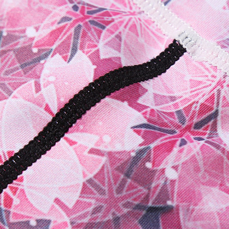 Breathable Sakura Print Mindful Movement Yoga Capri Pants