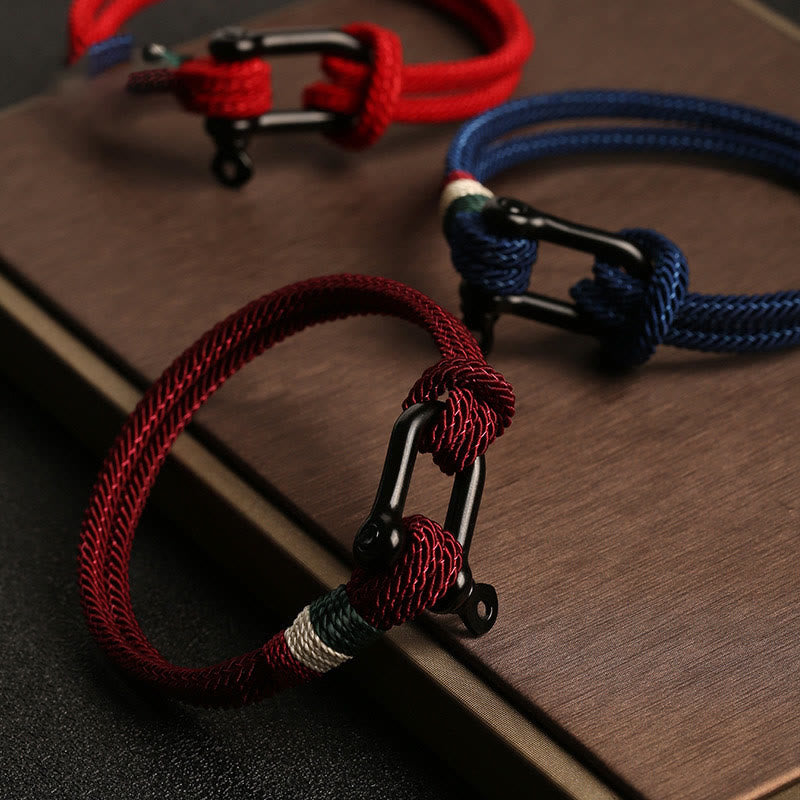 Simple Design Luck Stainless Steel Buckle Bracelet