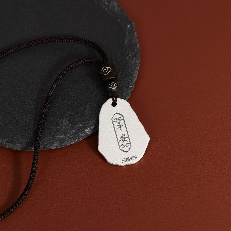 999 Sterling Silver Ksitigarbha Buddha Zakiram Goddess Necklace Pendant