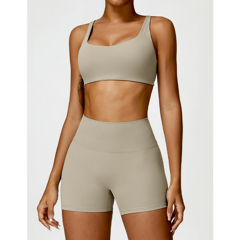Breathable Stretch Backless Yoga Meditation 2-Piece Outfit