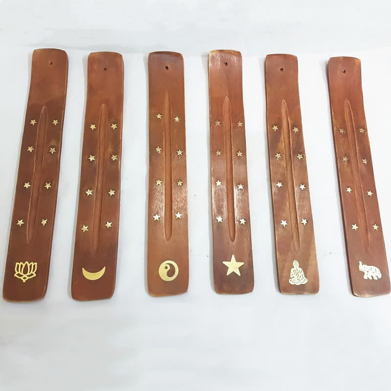 Handmade Wood Incense Burner Decoration (Random Type)