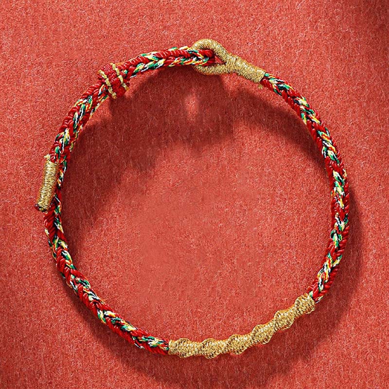 Handmade Chinese Zodiac Natal Buddha Protection Strength Braided String Bracelet