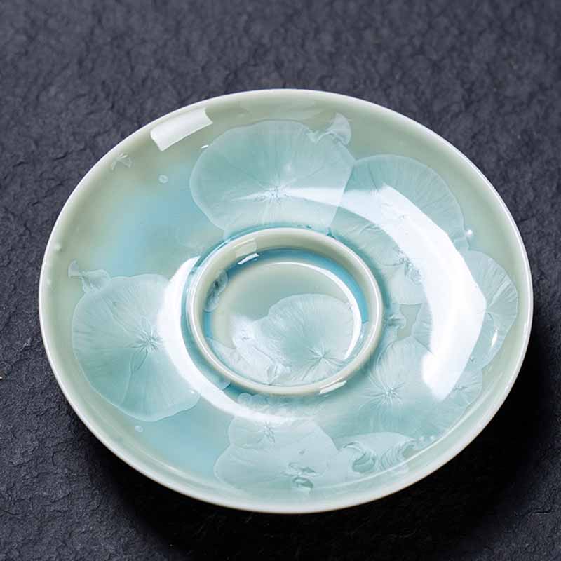 Traditional Glaze Ceramic Gaiwan Sancai Teacup Kung Fu Tea Cup And Saucer With Lid 180ml