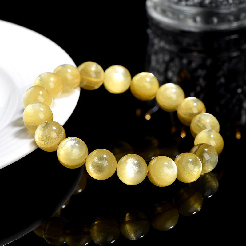 Natural Golden Lepidolite Protection Prosperity Bracelet