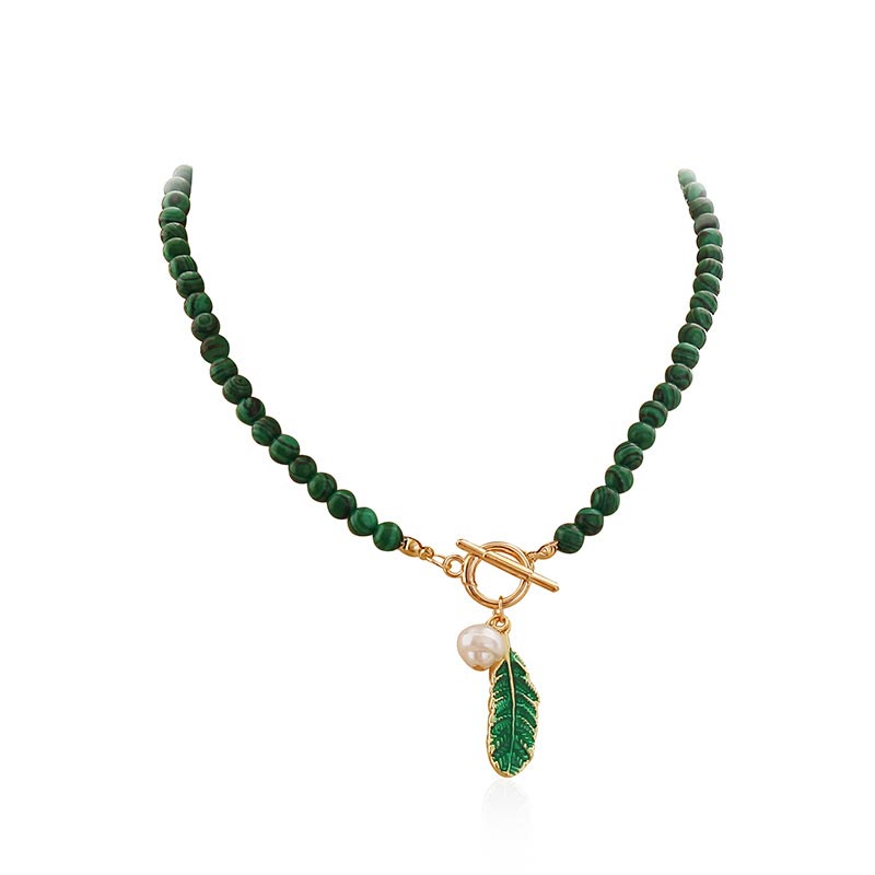 Natural Malachite Calm Necklace & Bracelet (Extra 30% Off | USE CODE: FS30)