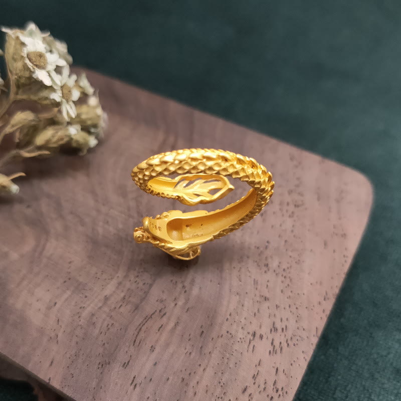 Golden Dragon Success Strength Ring