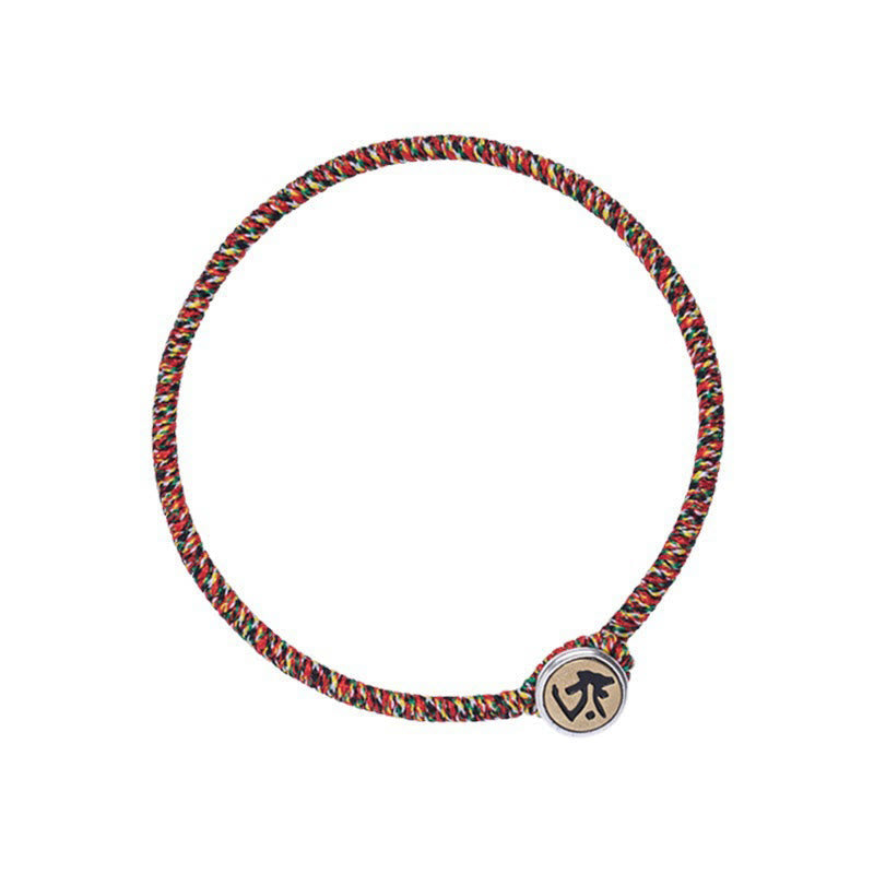Handmade 925 Sterling Silver & Cinnabar Zodiac Guardian Buddha Red String Bracelet
